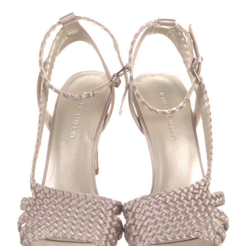Karen Millen Purple Sandals with Woven Design